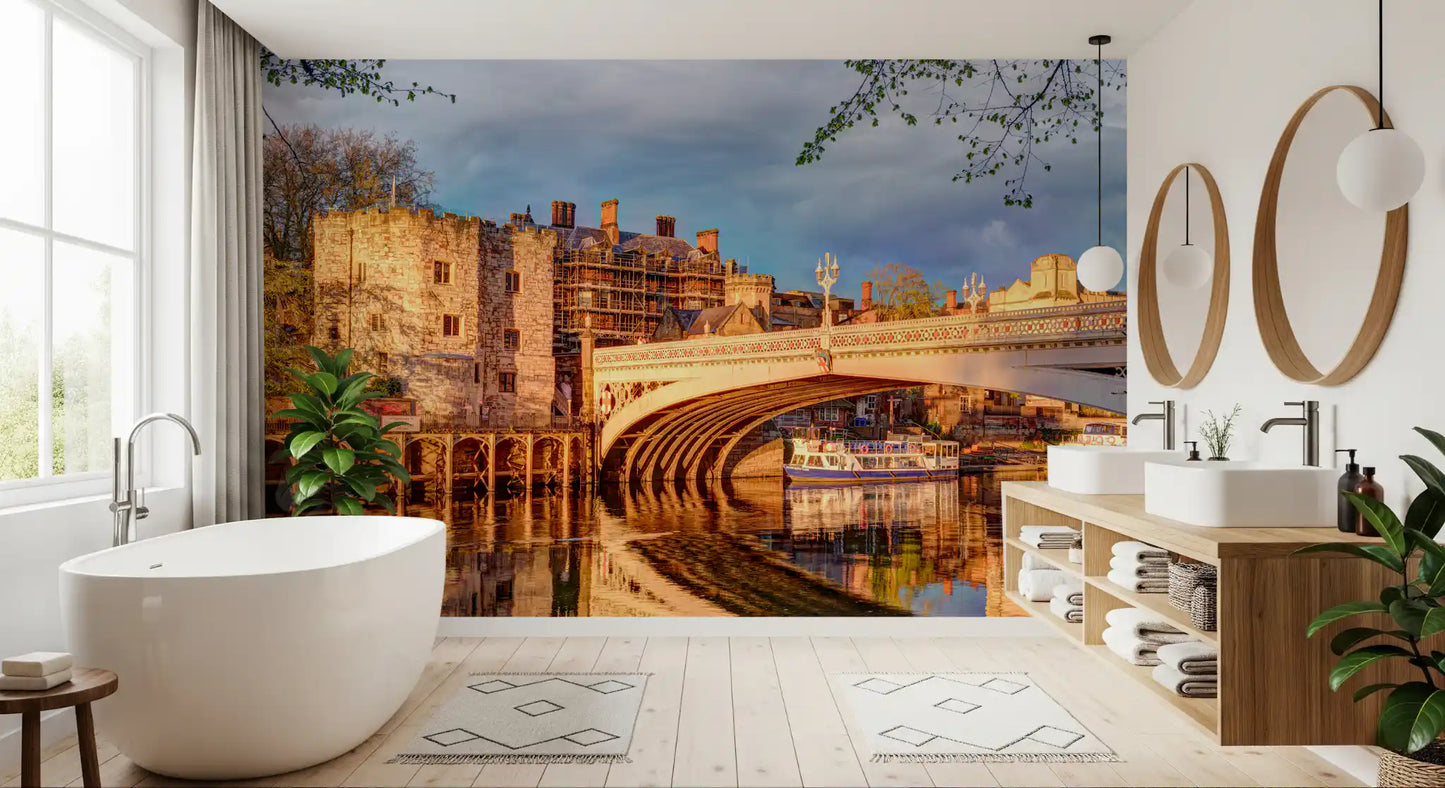 York's Golden River Reflection Wall Mural