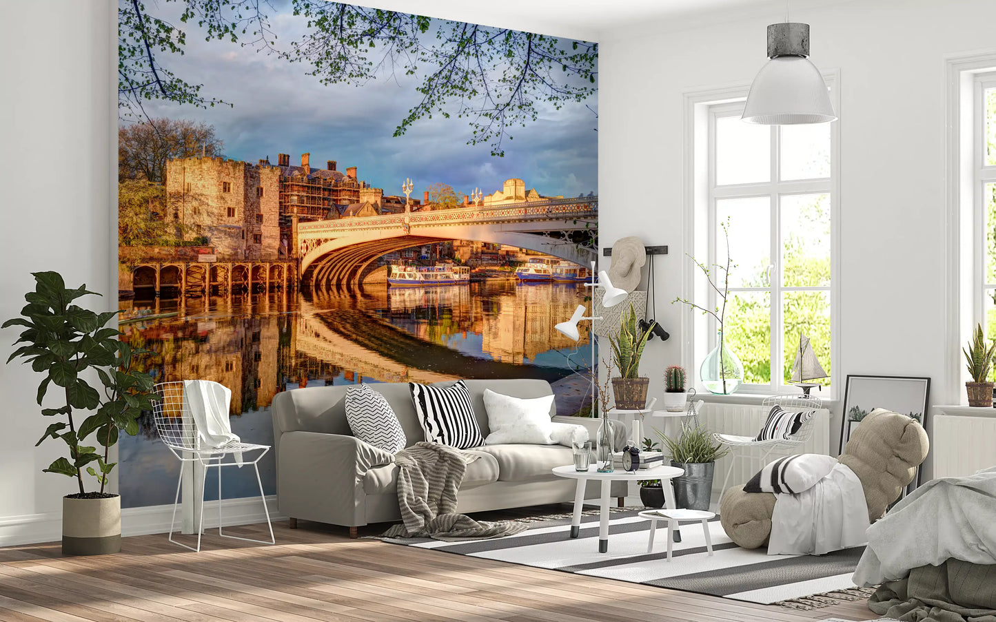 York's Golden River Reflection Wall Mural