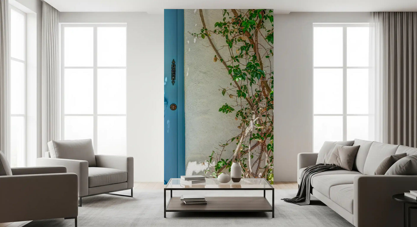 Azure Doorway Serenity Wall Mural