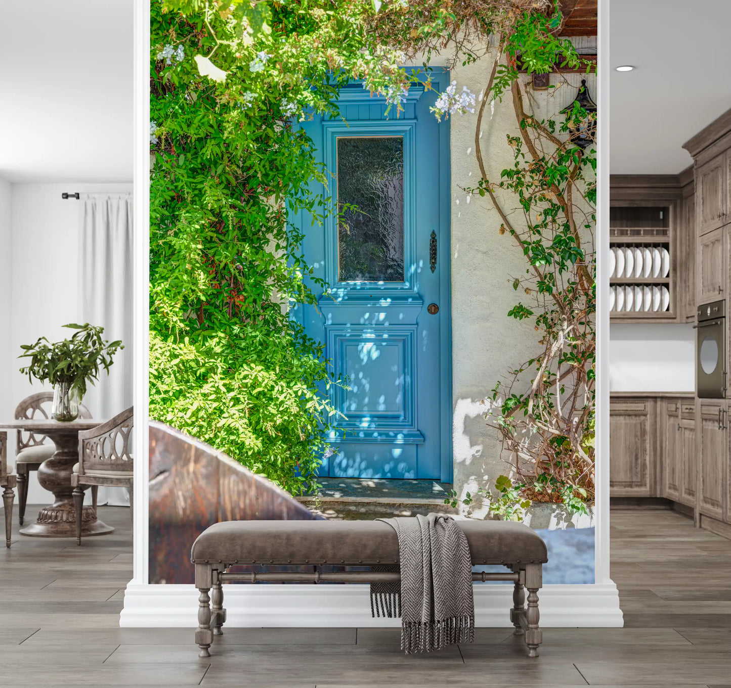 Azure Doorway Serenity Wall Mural