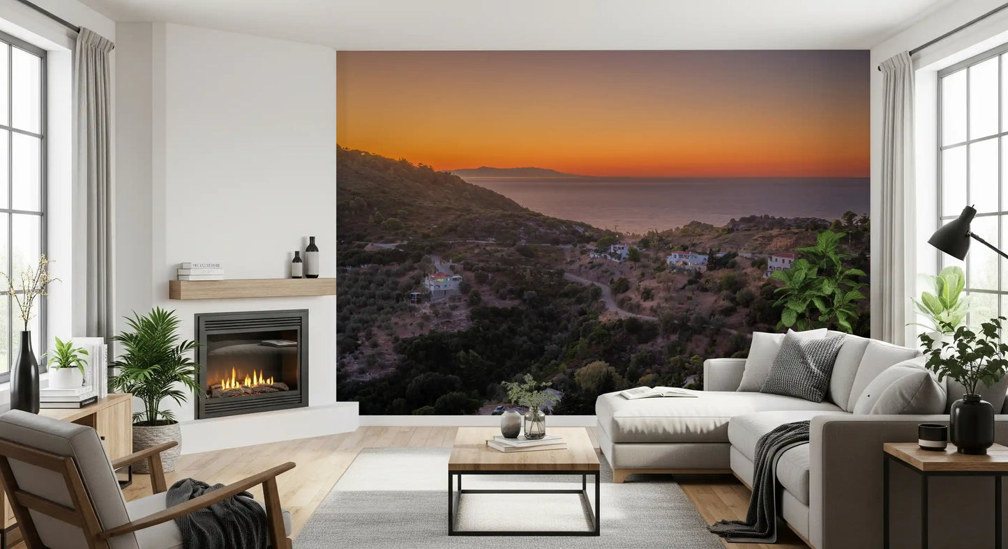 Golden Hour Coastline Serenity Wall Mural