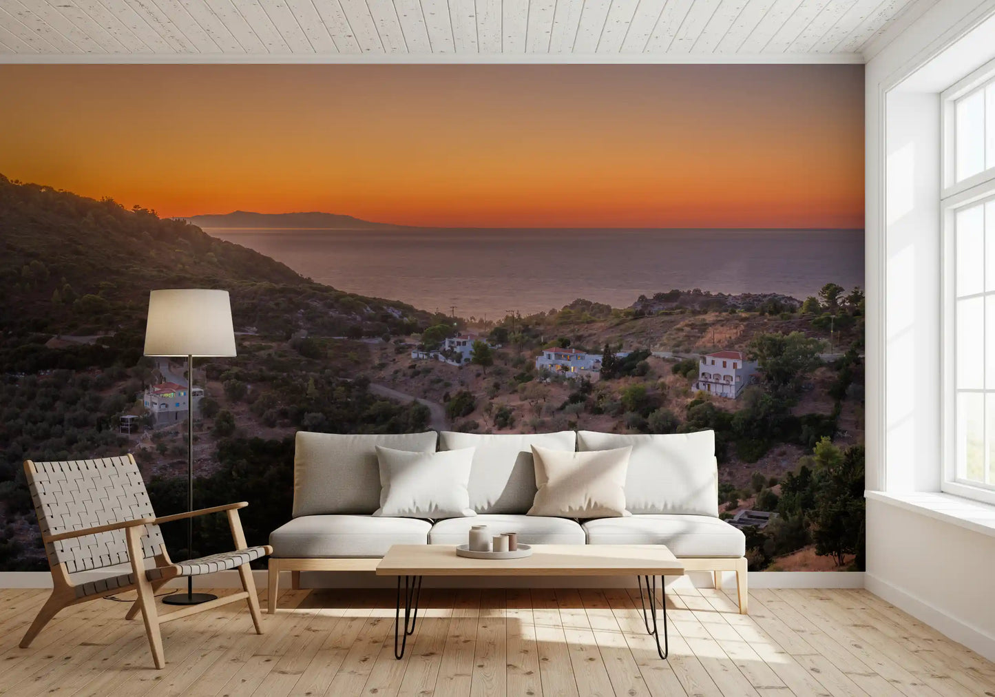 Golden Hour Coastline Serenity Wall Mural