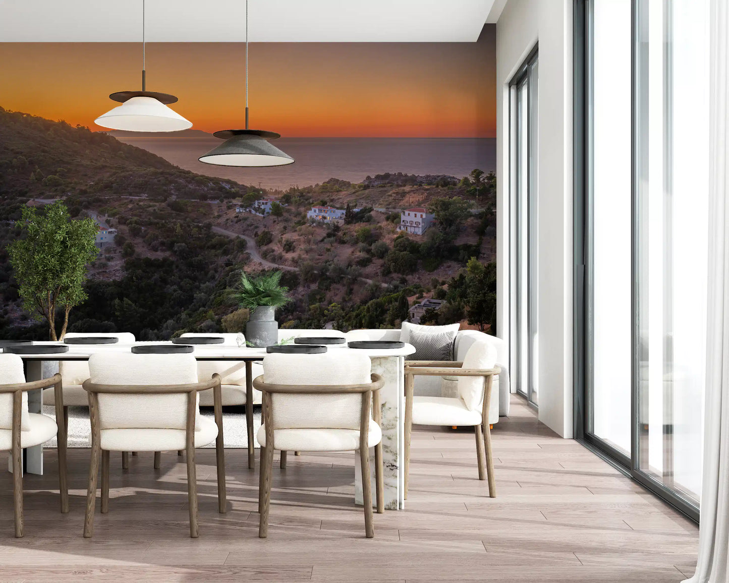 Golden Hour Coastline Serenity Wall Mural