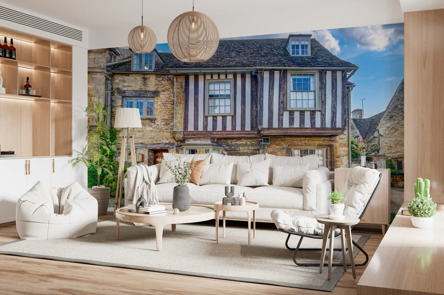 Cotswold Charm Cottage Wall Mural