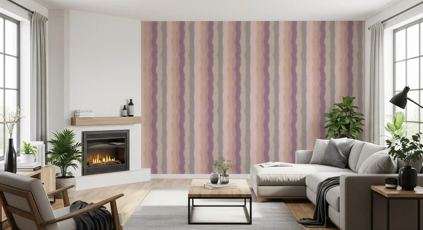 Relax Sunrise Painted Stripes Wallpaper⁠