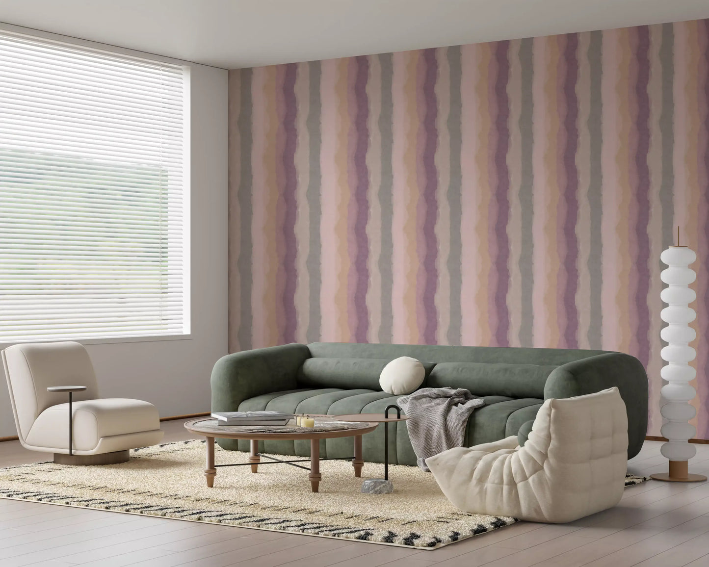 Relax Sunrise Painted Stripes Wallpaper⁠