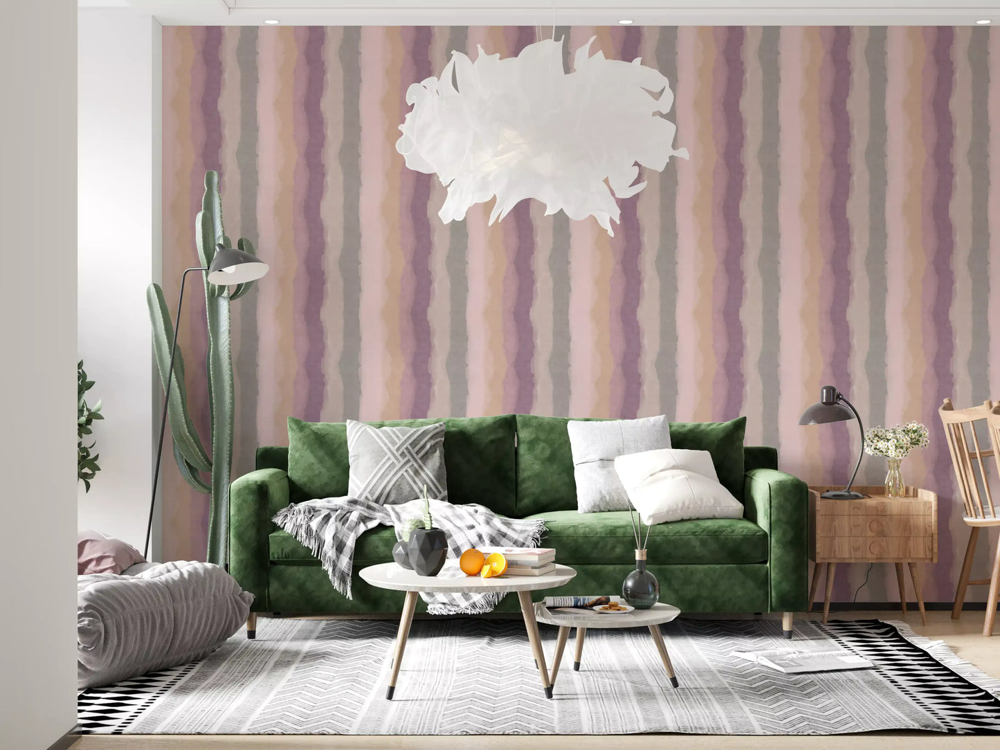 Relax Sunrise Painted Stripes Wallpaper⁠