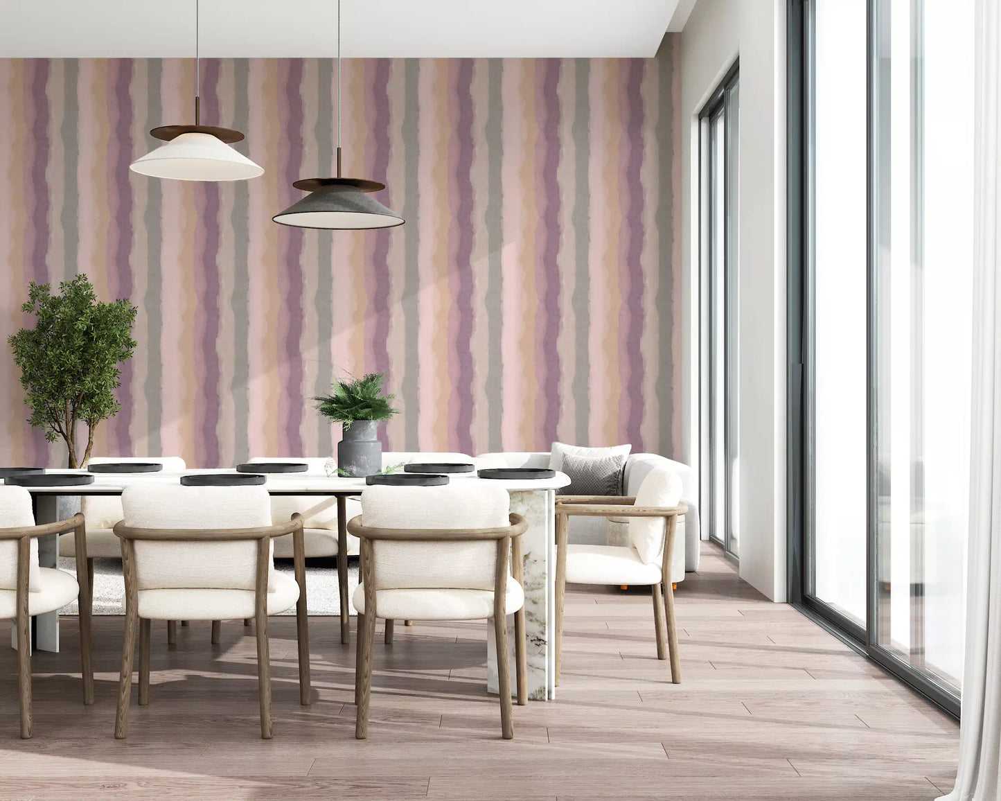 Relax Sunrise Painted Stripes Wallpaper⁠