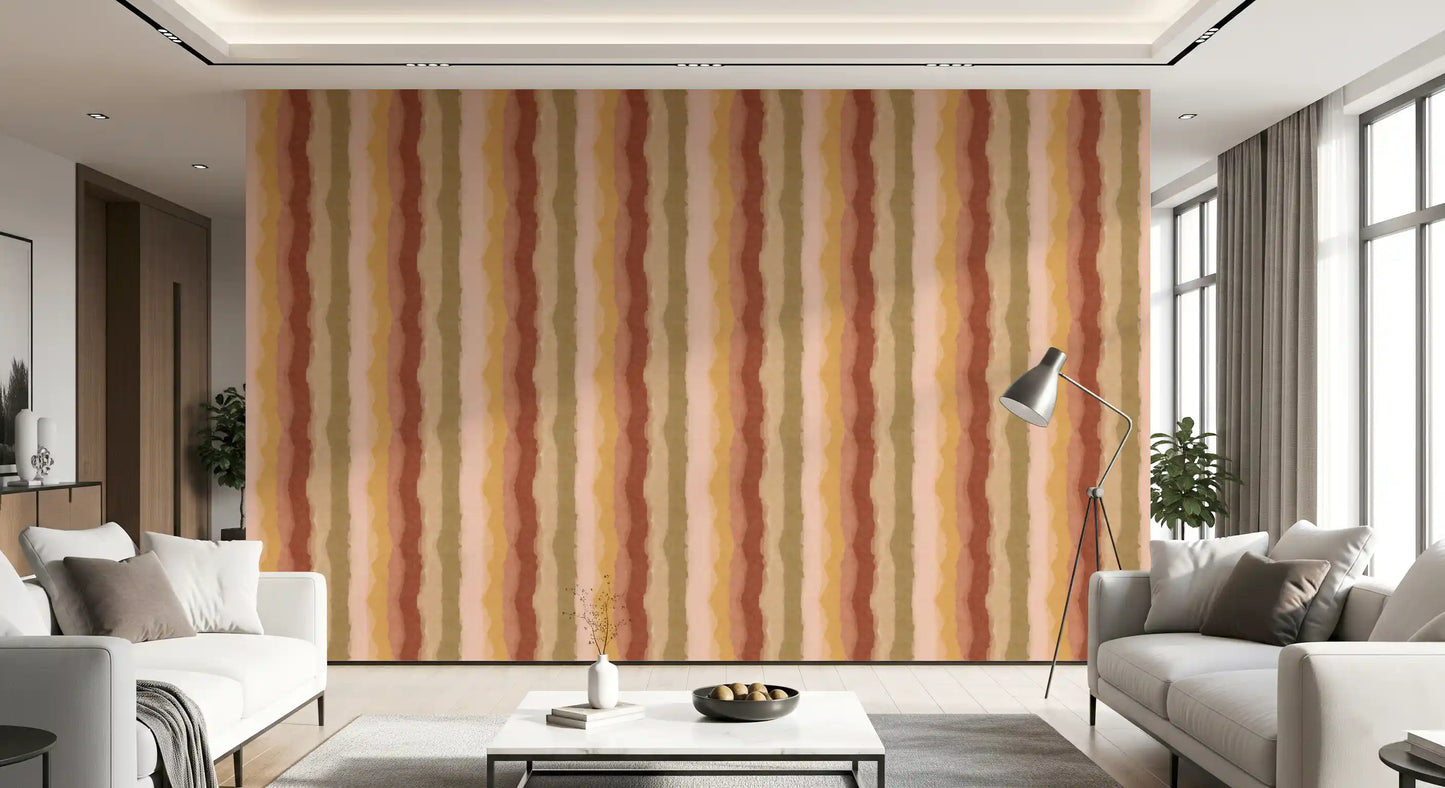 Relax Sunset Painted Stripes Wallpaper⁠