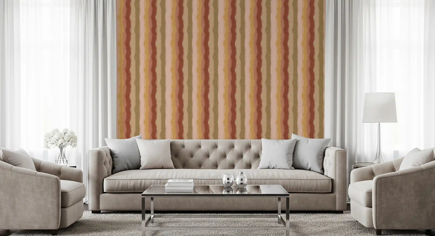 Relax Sunset Painted Stripes Wallpaper⁠
