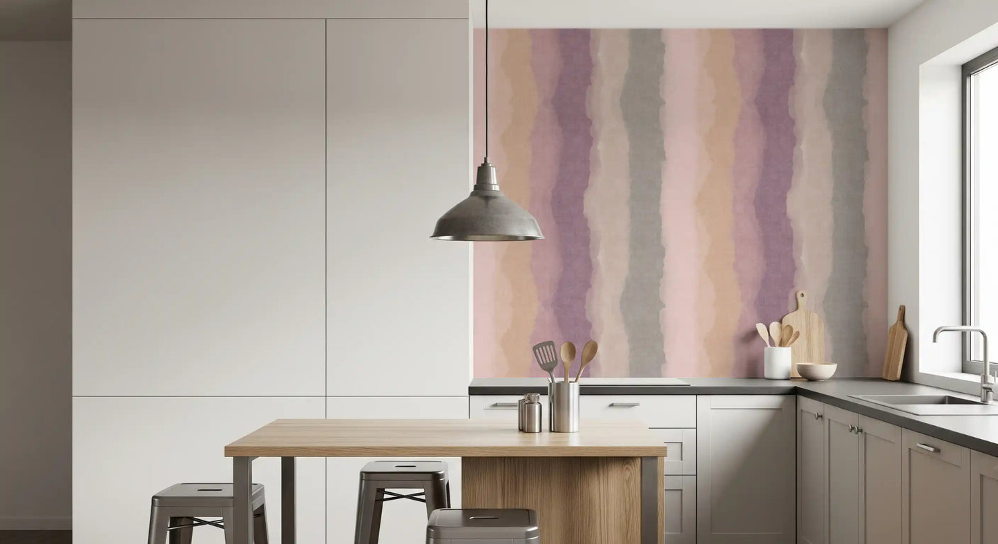 Relax Sunrise Painted Stripes Wall Mural