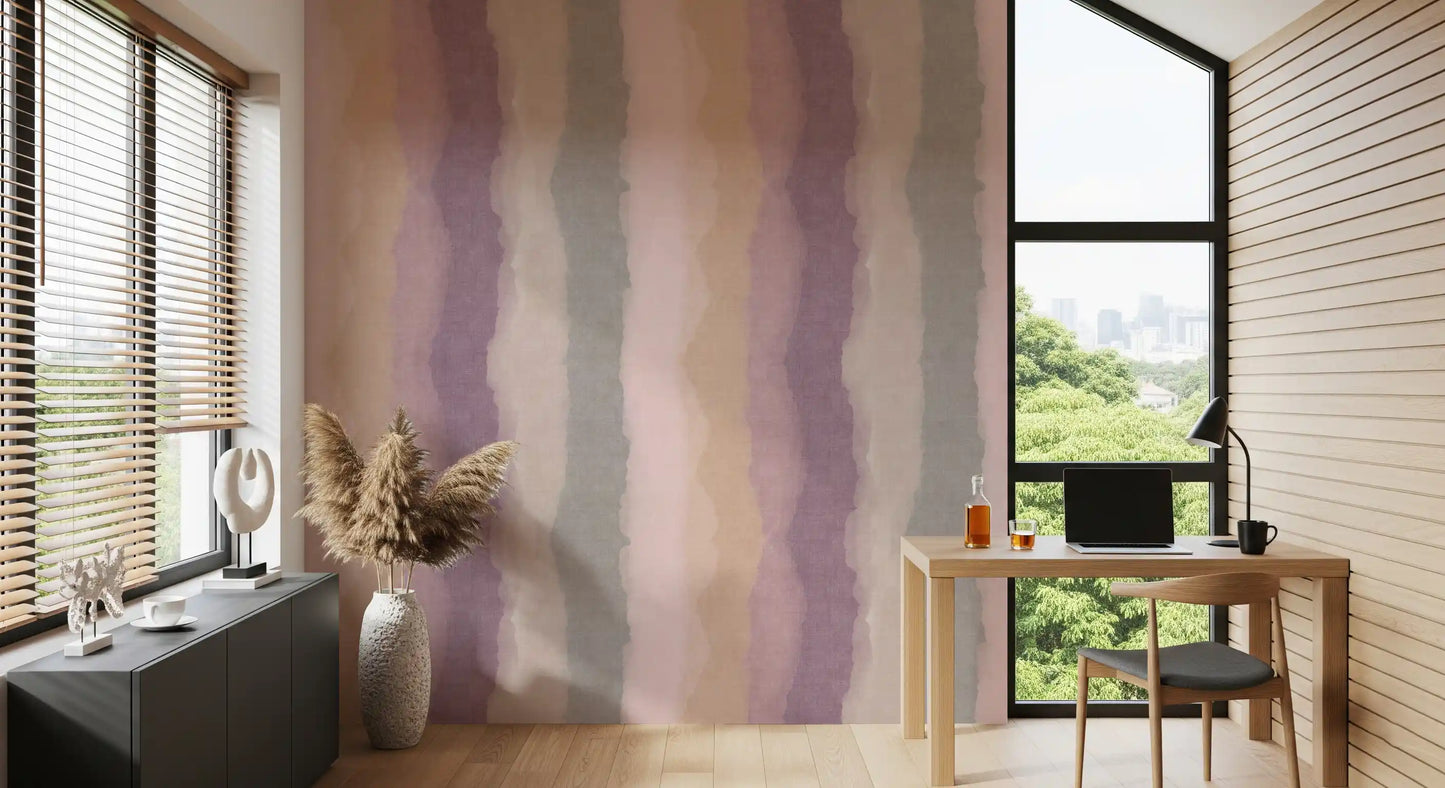 Relax Sunrise Painted Stripes Wall Mural
