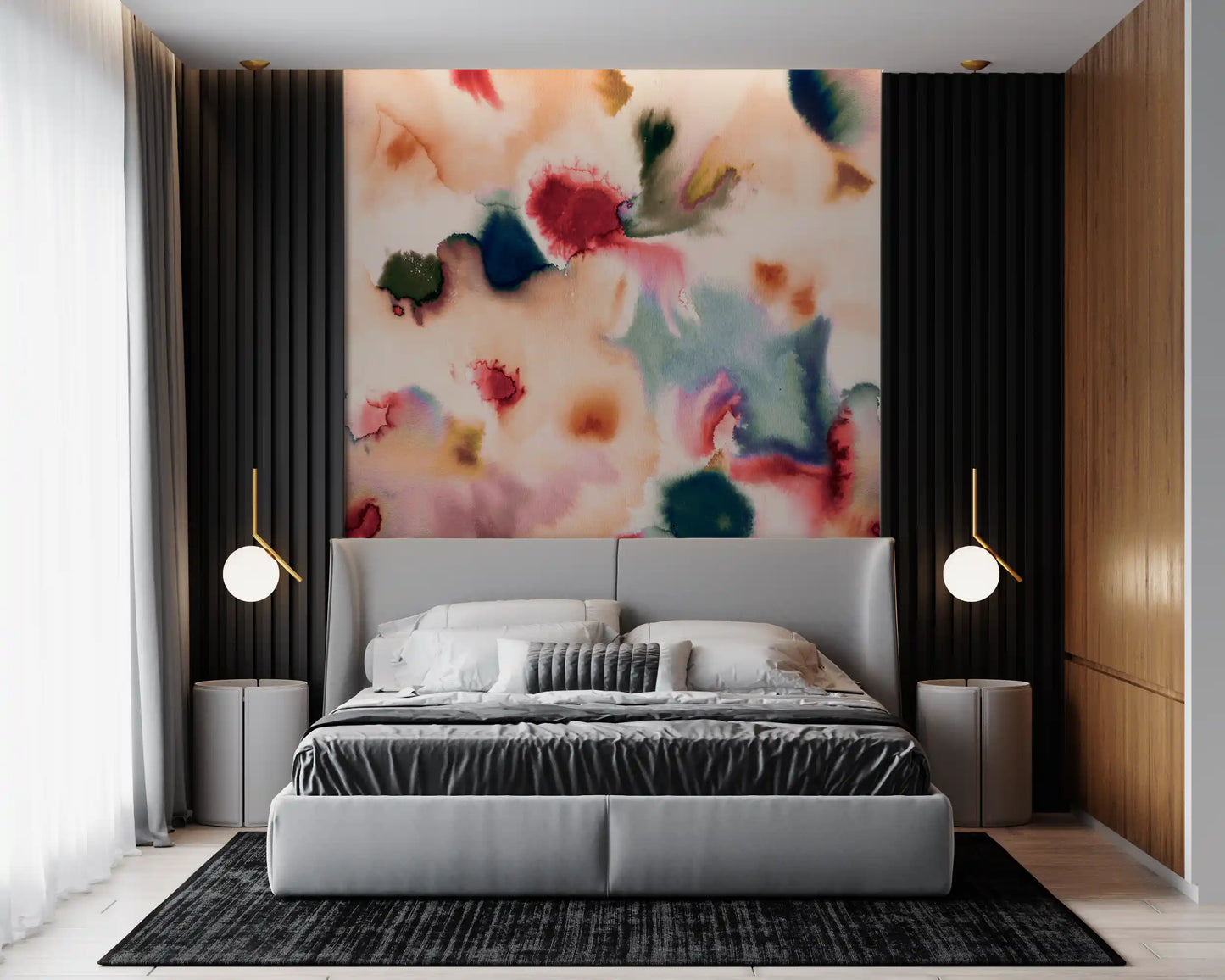 Abstract Watercolor Flow Wall Mural