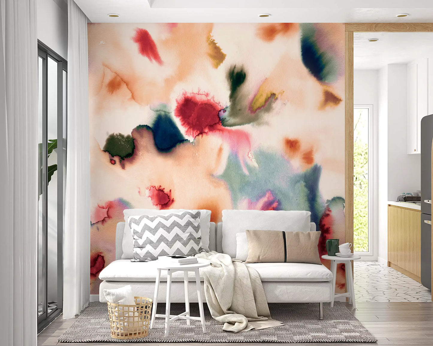 Abstract Watercolor Flow Wall Mural