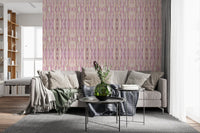 Abstract stripe wallpaper with Dusty rose and vanilla toned., GD10534