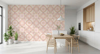 Pastel mandala watercolour wallpaper for a dining room backdrop., GD10535
