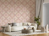 Peach and pink harmony wallpaper for a living room accent wall., GD10535