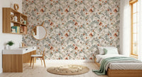 Cozy Woodland Squirrels & Pinecones Wallpaper Wallpaper⁠