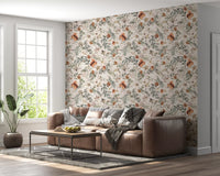 Cozy Woodland Squirrels & Pinecones Wallpaper Wallpaper⁠