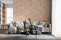 Blush Botanical Vine Wallpaper Scandinavian Floral Wallpaper⁠