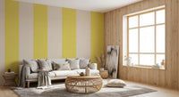 Butter Yellow Stripe Wallpaper Grandmillennial Wallpaper⁠