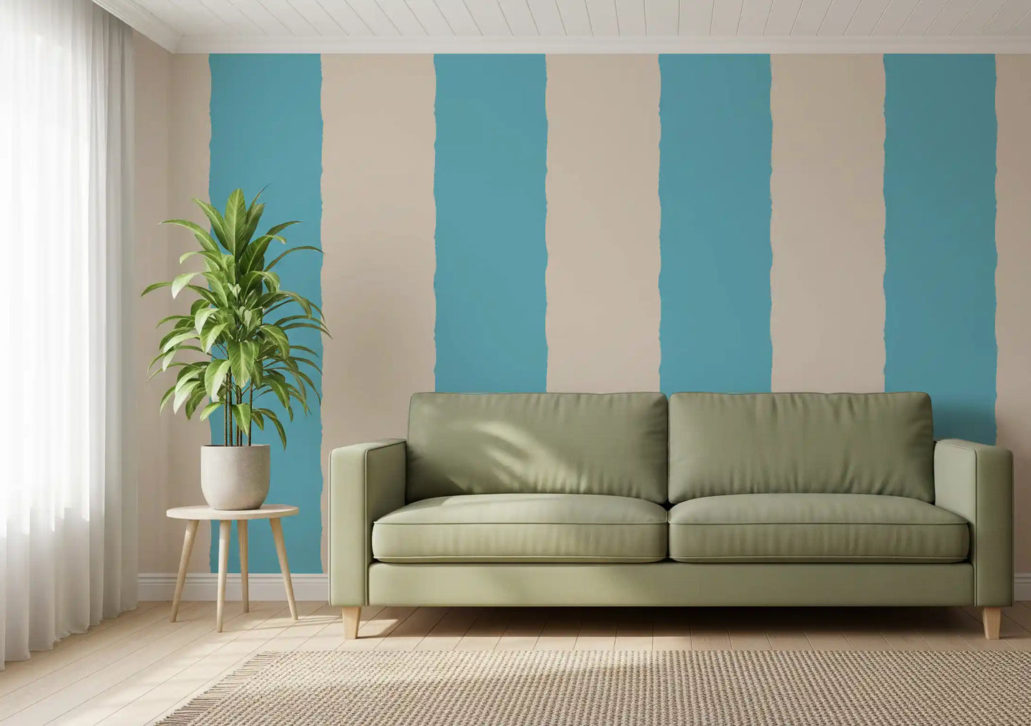 Blush Pink Stripe Wallpaper Grandmillennial Wallpaper⁠