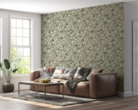 Sage and Sand Watercolor Polka Dots Wallpaper Wallpaper⁠