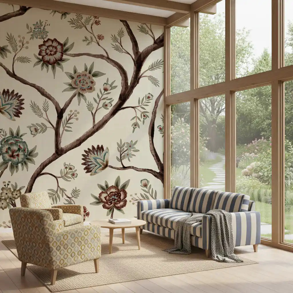Never Ending Tree Chintz Revival Bright Wall Mural