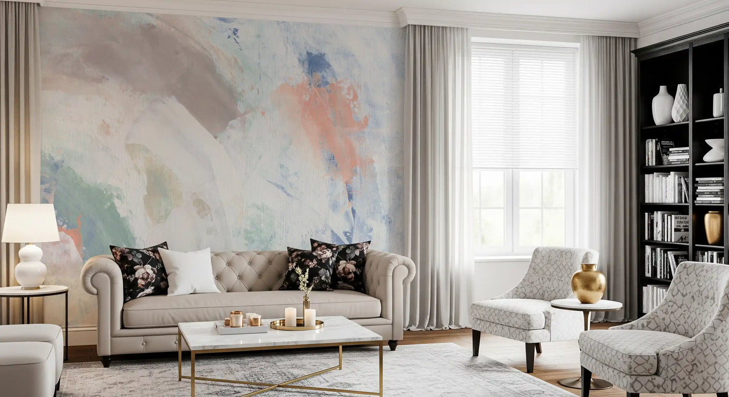 Pastel Whispers Abstract Wall Mural Wall Mural