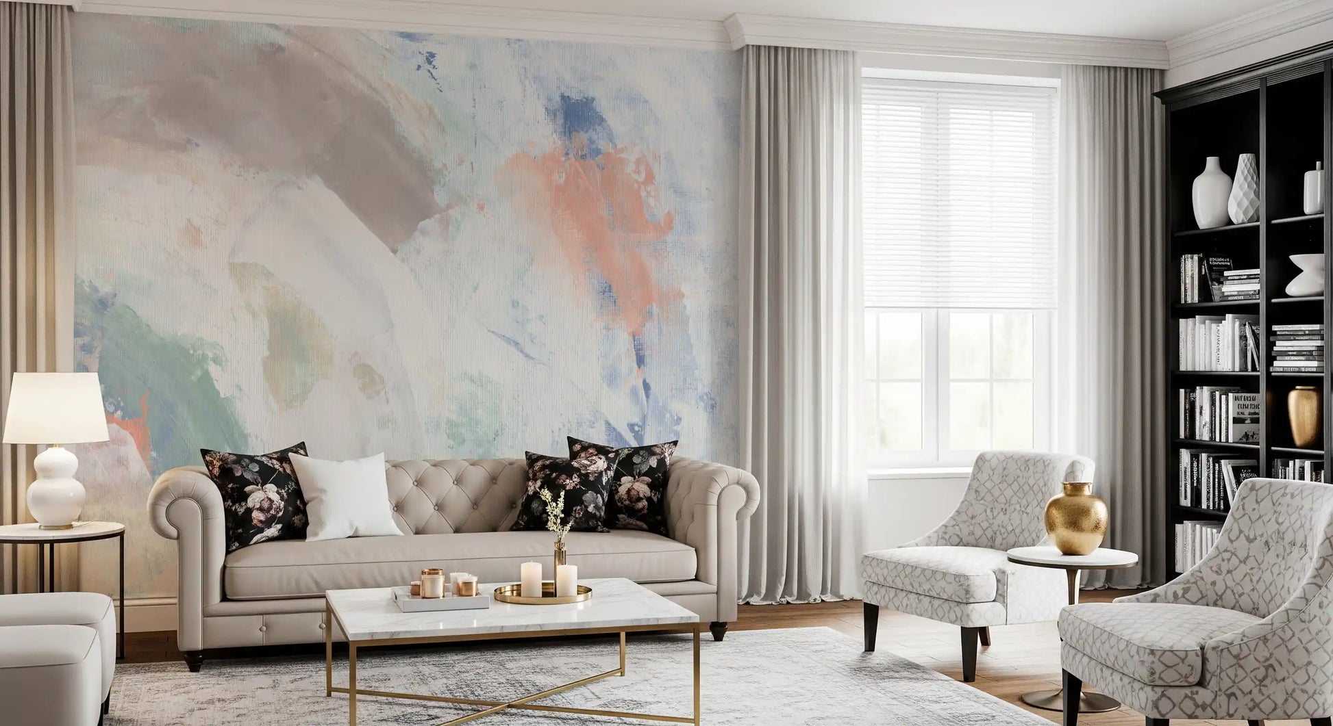 Pastel Whispers Abstract Wall Mural Wall Mural