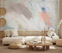 Pastel Whispers Abstract Wall Mural Wall Mural