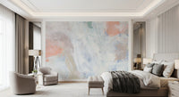 Soft Serenade Pastel Brushstrokes Wallpaper Wall Mural