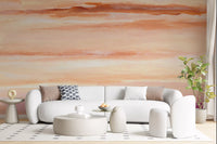Sunset Horizon Abstract Terracotta Wallpaper Wall Mural