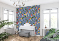 Whimsical Forest Mushroom & Wildflower Wallpaper Wallpaper⁠