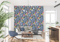 Whimsical Forest Mushroom & Wildflower Wallpaper Wallpaper⁠