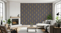 Regal Gatsby Mauve and Gold Wallpaper⁠