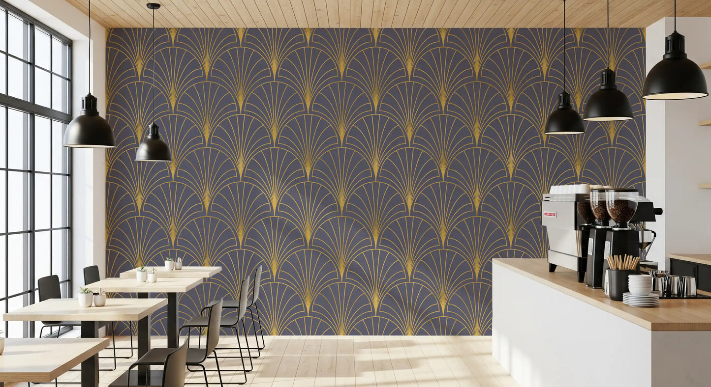 Regal Gatsby Mauve and Gold Wallpaper⁠