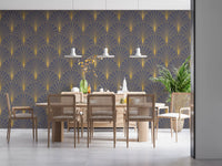 Regal Gatsby Mauve and Gold Wallpaper⁠