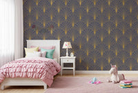 Regal Gatsby Mauve and Gold Wallpaper⁠