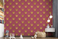 Gatsby Glamour Art Deco Fan Wallpaper Wallpaper⁠
