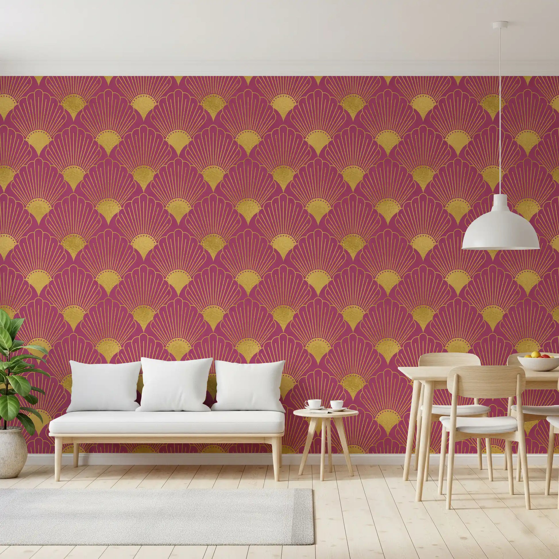 Gatsby Glamour Art Deco Fan Wallpaper Wallpaper⁠