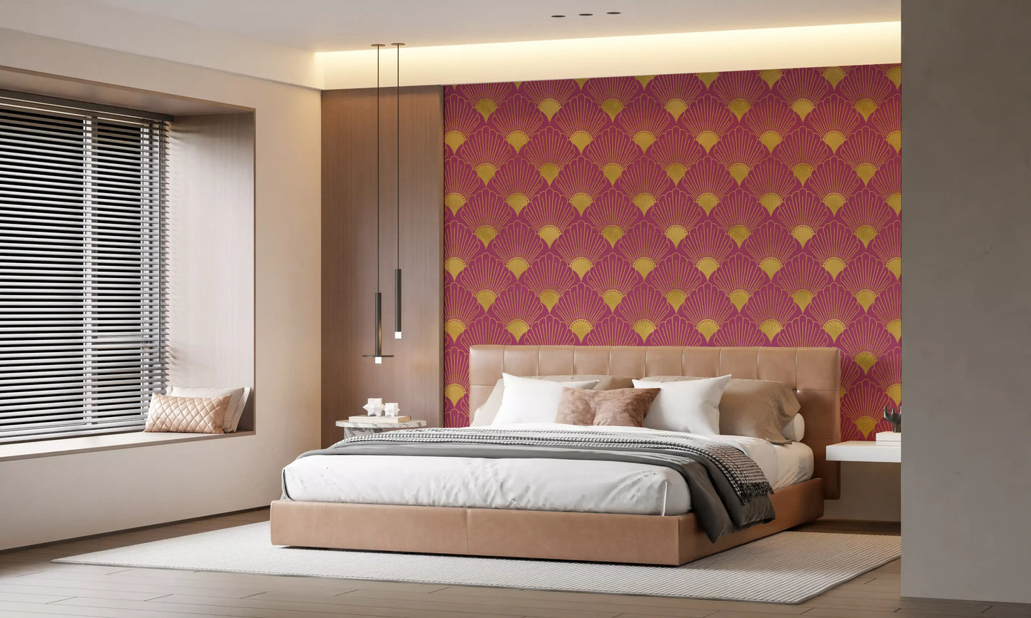 Gatsby Glamour Art Deco Fan Wallpaper Wallpaper⁠