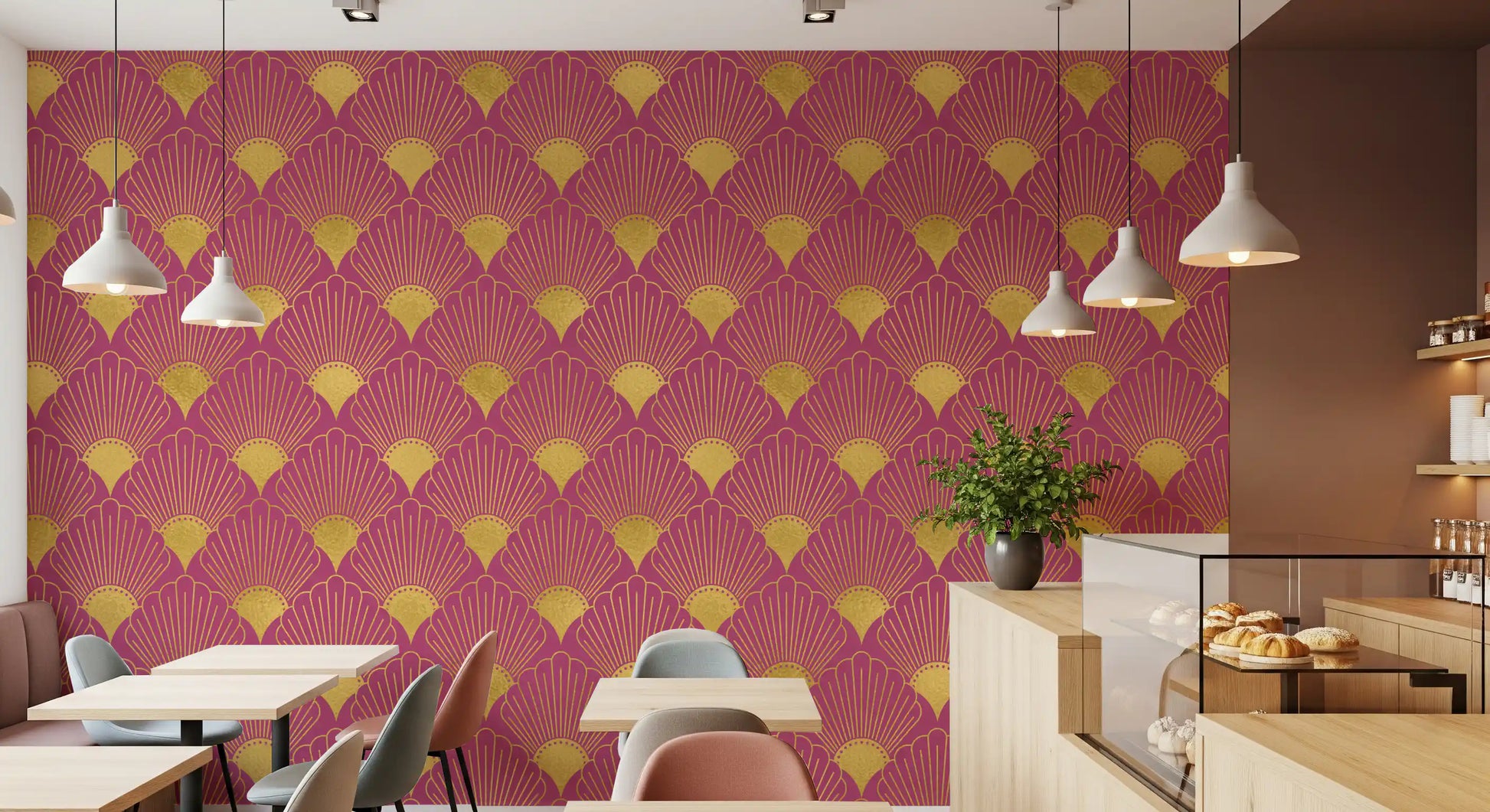 Gatsby Glamour Art Deco Fan Wallpaper Wallpaper⁠