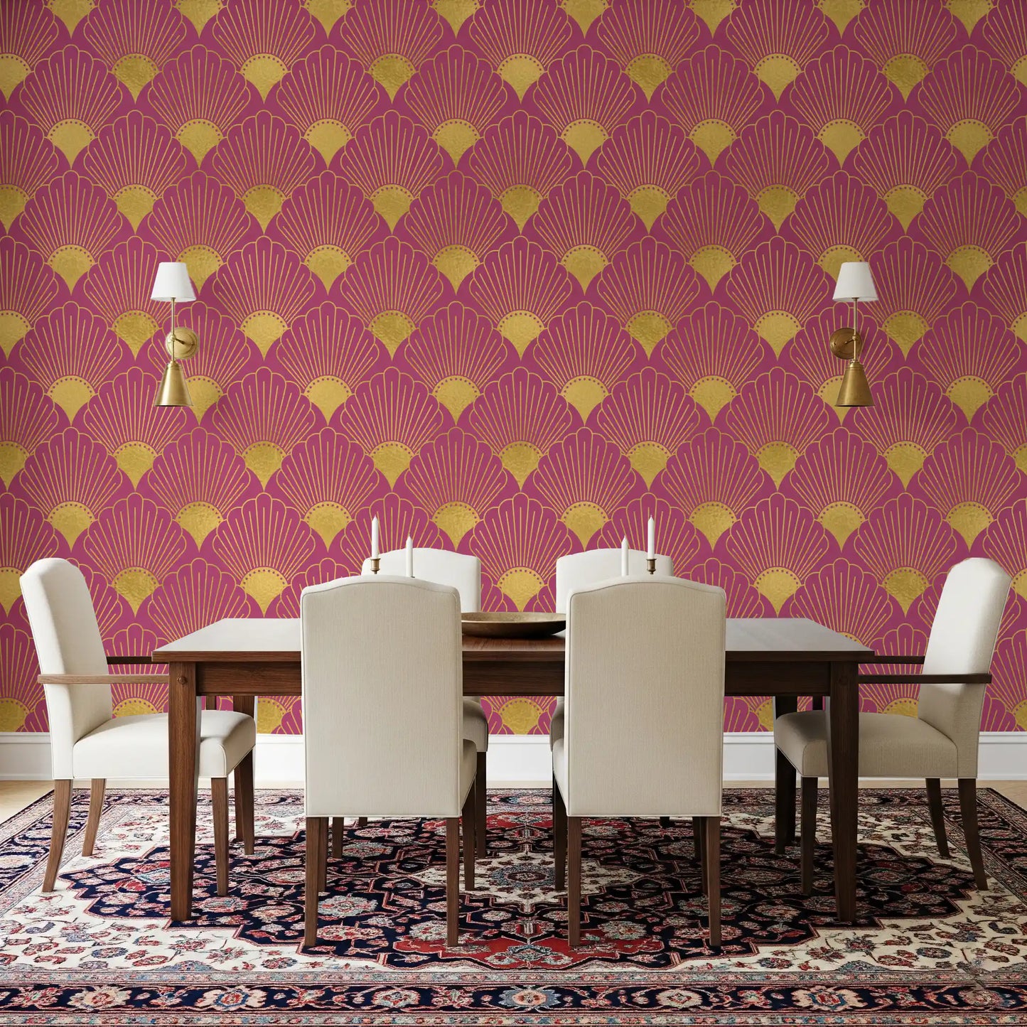 Gatsby Glamour Art Deco Fan Wallpaper Wallpaper⁠