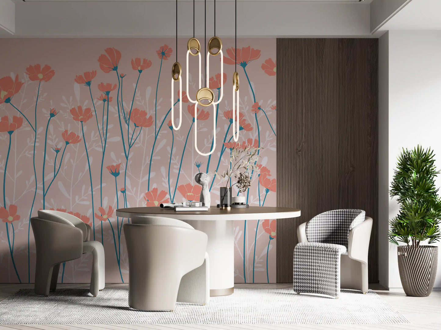 Whispering Wildflowers Botanical Wallpaper Wall Mural