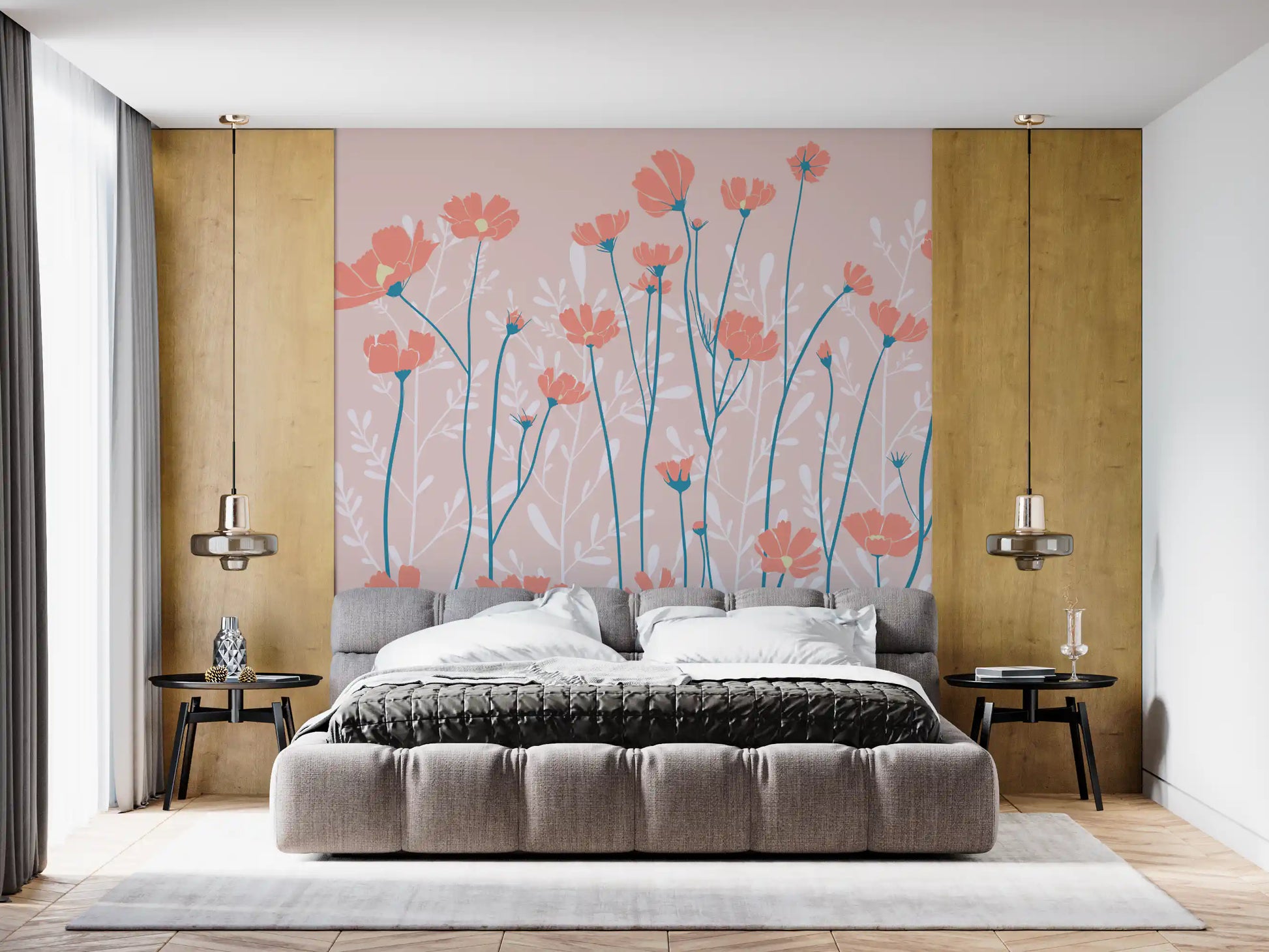 Whispering Wildflowers Botanical Wallpaper Wall Mural