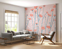 Whispering Wildflowers Botanical Wallpaper Wall Mural