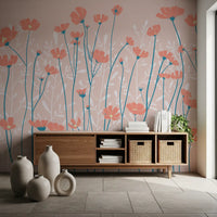 Whispering Wildflowers Botanical Wallpaper Wall Mural