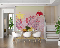 Dreamy Pastel Wildflower Meadow Wall Mural
