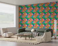 Retro Terrazzo Pop Abstract Wallpaper